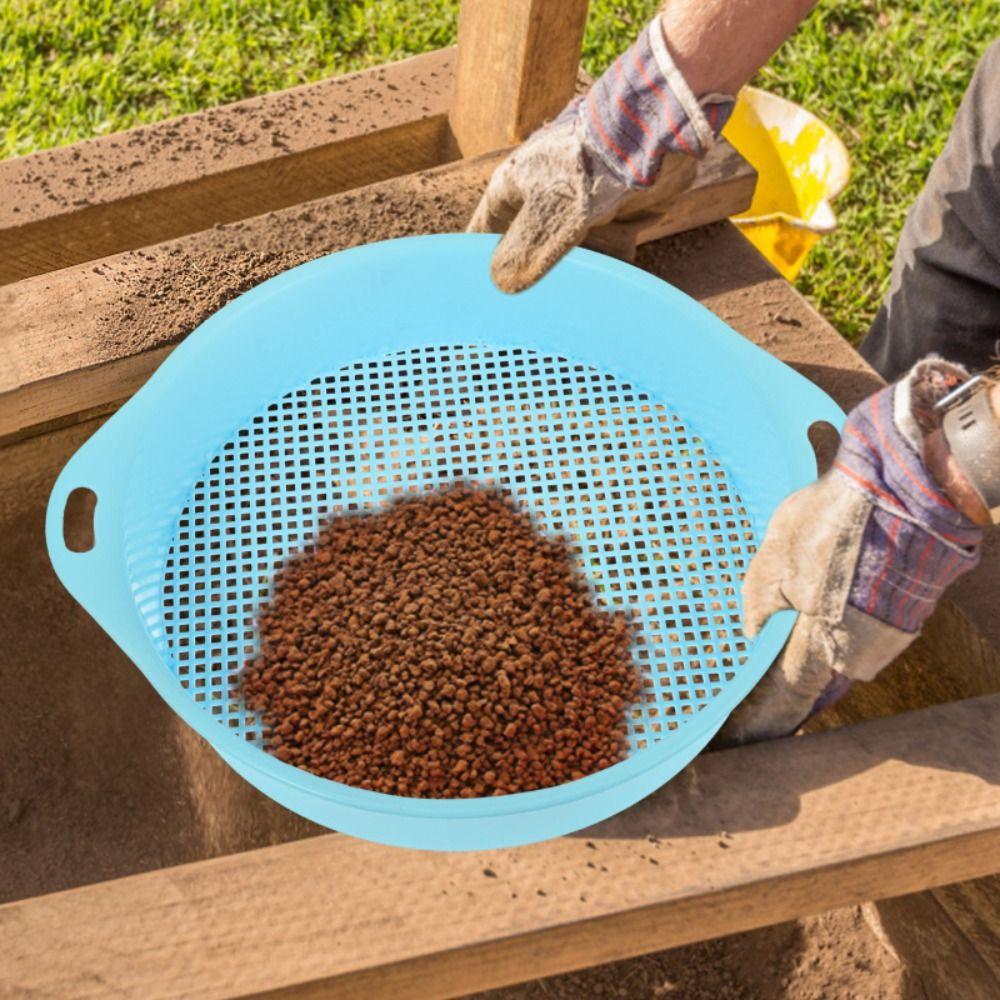 Round Garden Mesh Pan Multi-use Sand Screen Filter Soil Sieve Sifter  Gardening Toy