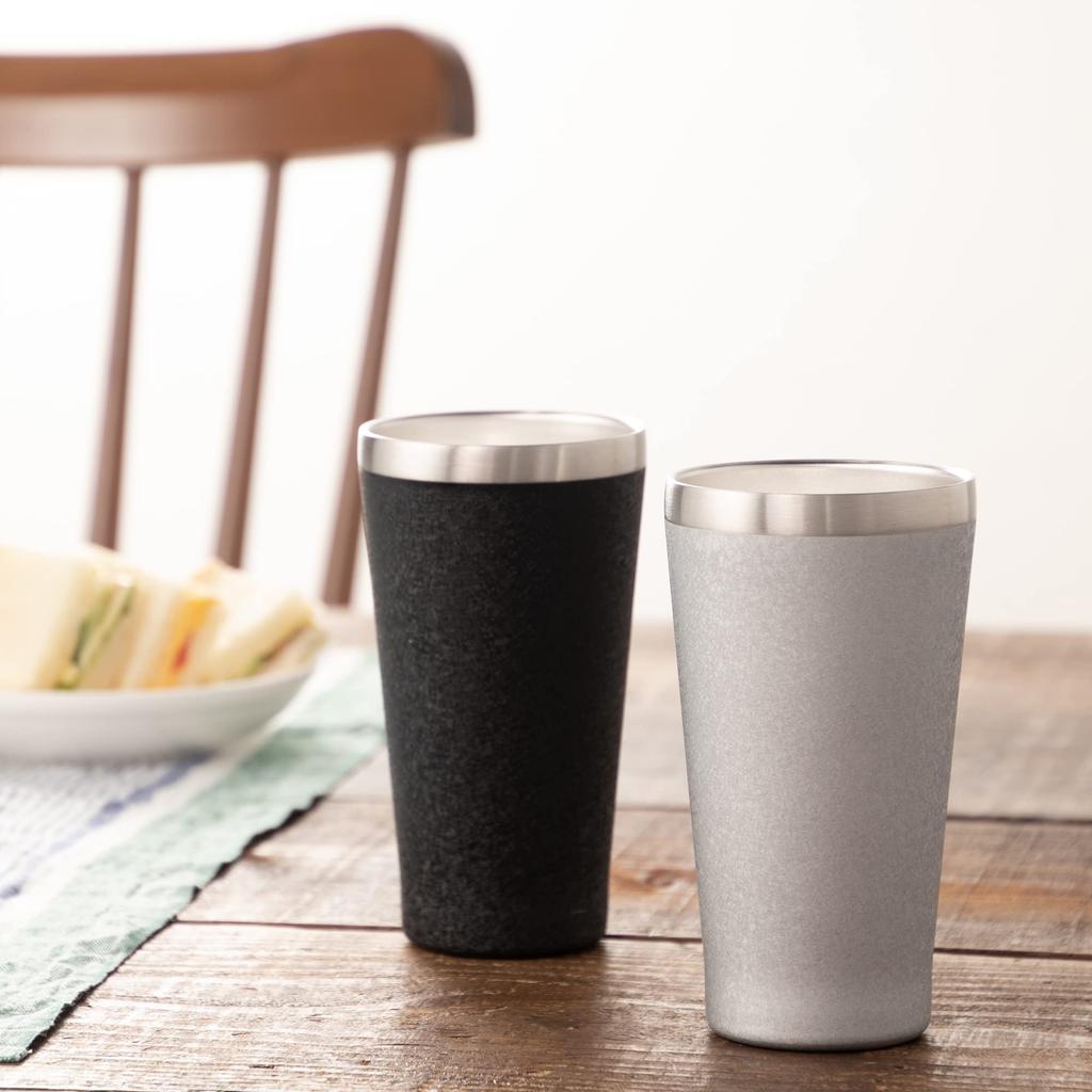 Maehata Luxe Paar Thermobecher aus Metall, Matte 52104, 340 ml (B/SI)