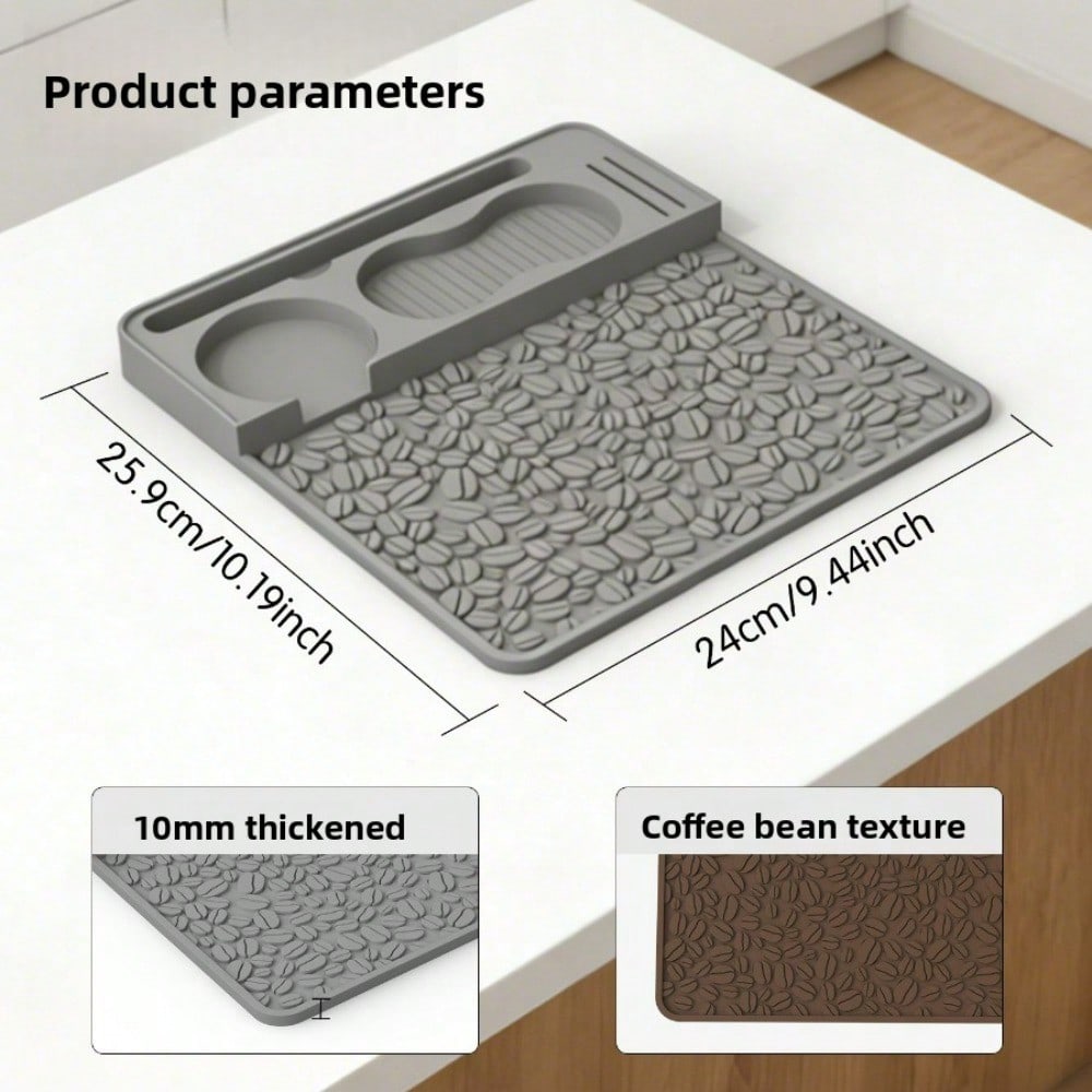 Silicone Coffee Powder Pressing Pad Non-slip Table Pad Corner Pad Powder Pressing Hammer Tray Storage Pad