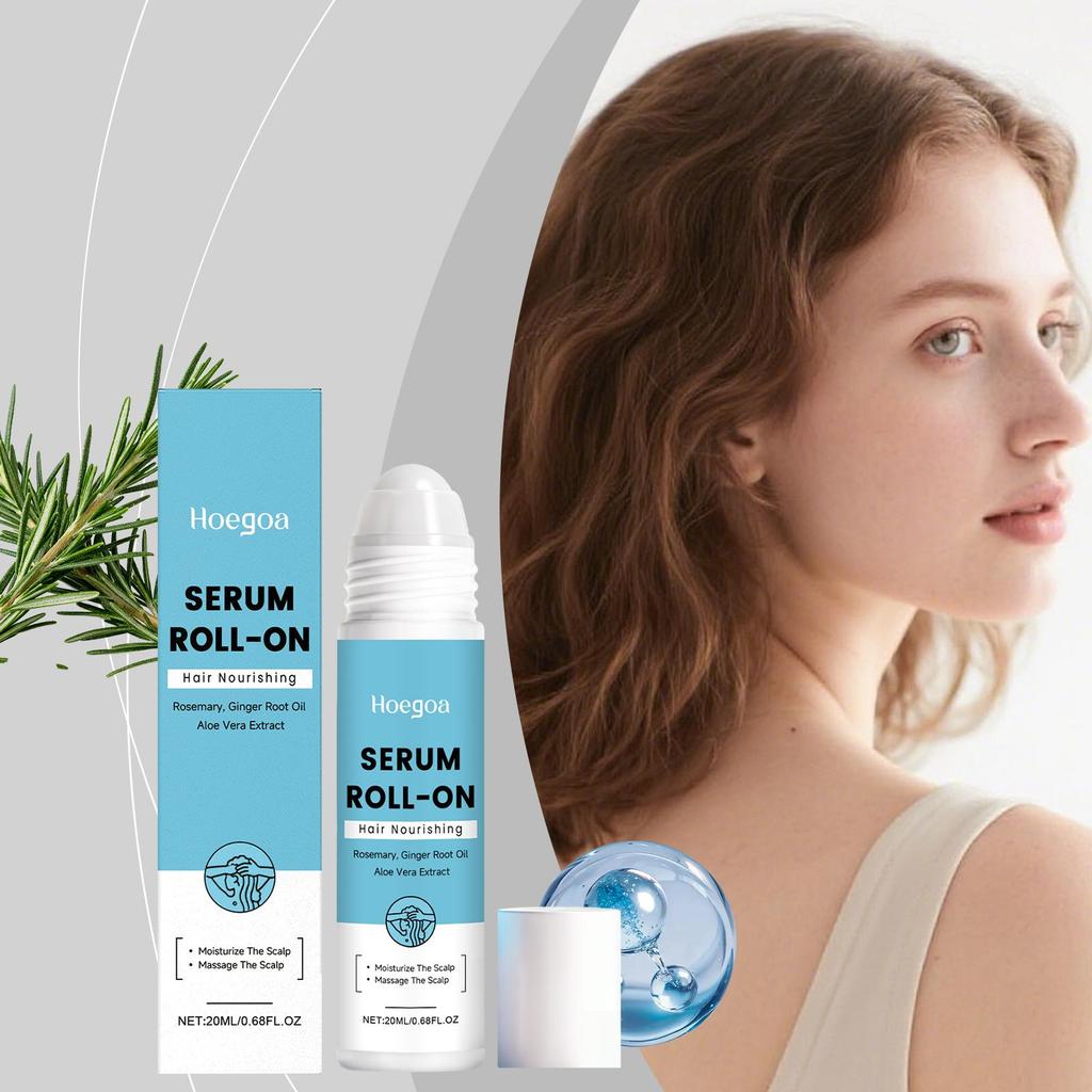Siero Roller per Capelli, Idratazione Delicata del Cuoio Capelluto, Rinfrescante e Lisciante, Texture Leggera, Massaggio Quotidiano del Cuoio Capelluto e Cura Nutriente