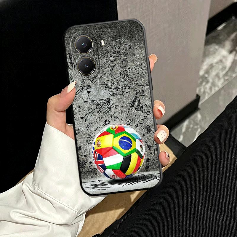 Football Soccer Ball Design Soft Phone Case for Xiaomi Poco X5 X6 X7 X8 Pro Max X3 F7 F8 Ultra M8 M7 M6 M5 Redmi 15 15C 14C 13C