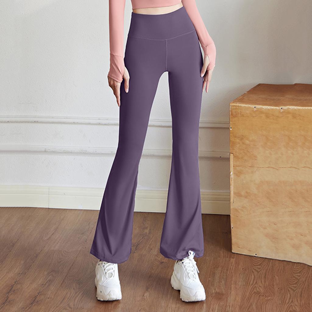 Dames Zeer Elastisch Slim-fit Afslankende Yogabroek Casual Sport Wijde Pijpen Broek