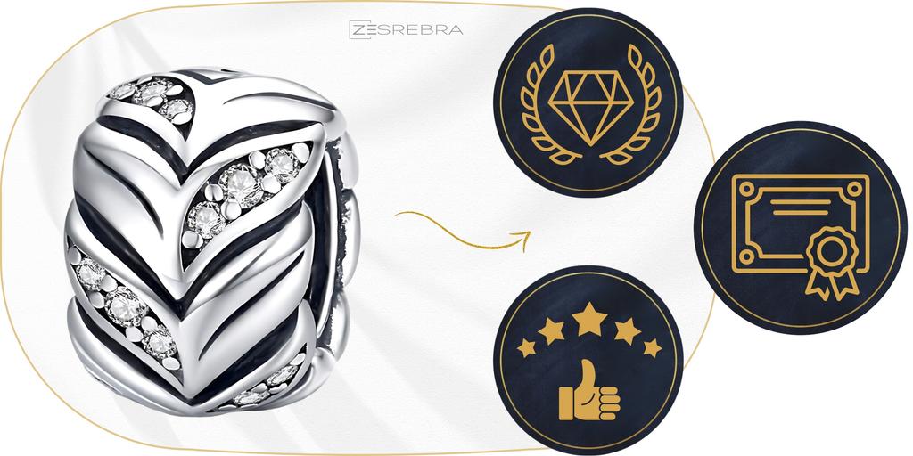 Charms Pattern Zircons 925 Bead Charms Tread Pendant