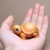 Figurine Tortue en Bois Charmante Décor Polyvalent Intérieur Extérieur Cadeau de Noël Parfait Accent pour la Maison