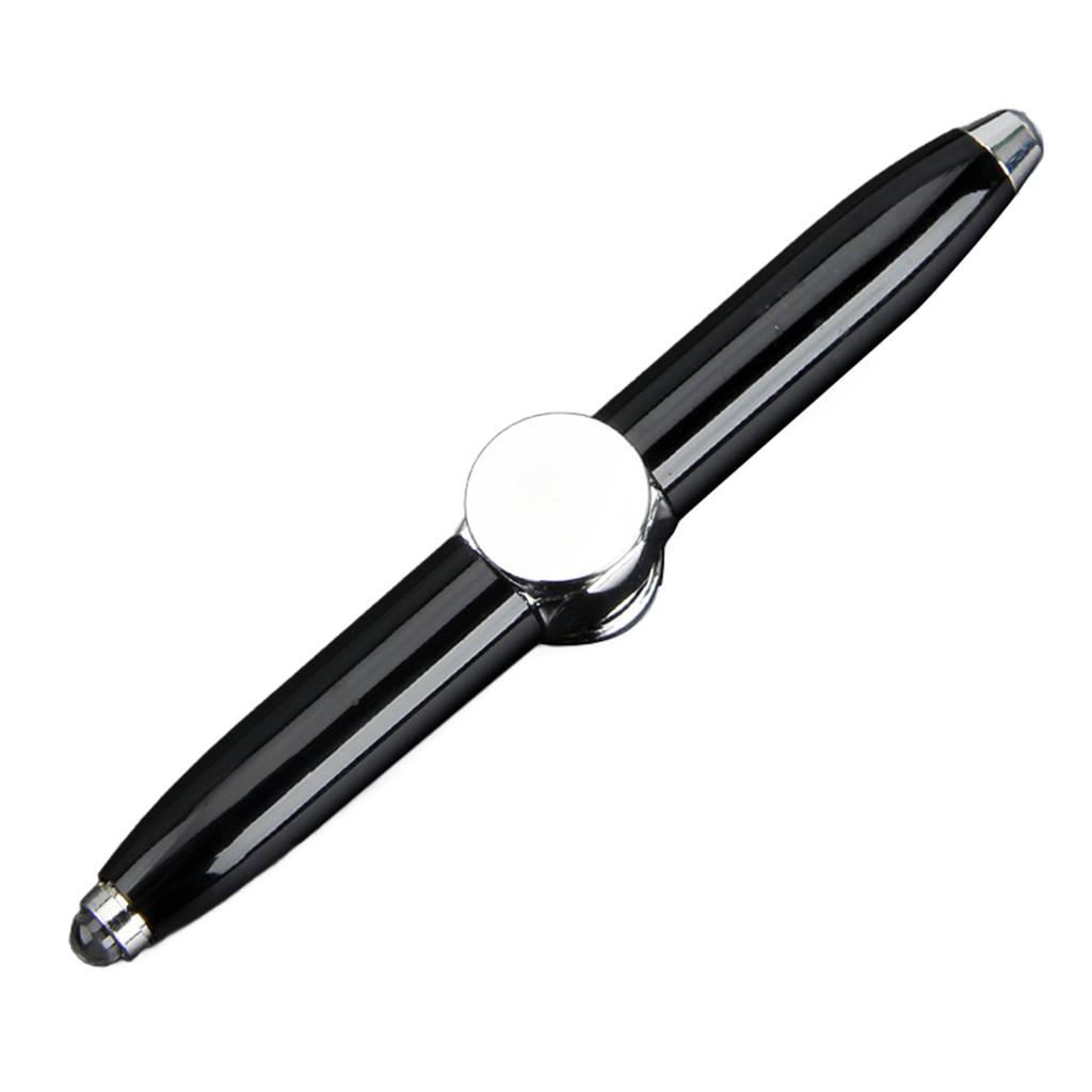 2Pcs Fidget Pen Spinner Pen with LED Light Metal Spinning Pen Ballpoint Pen Multifunctional Pen Anxiety Relief Pen