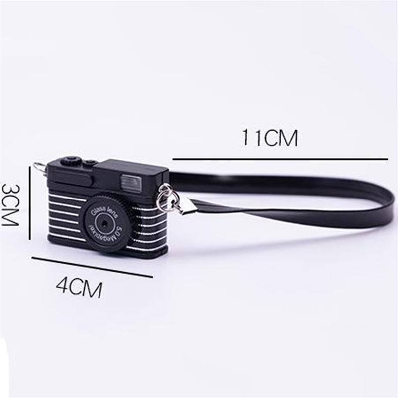 Mini Camera Keychain Car Key Chain Key Ring Led Flashlight Colorful Kaca Key