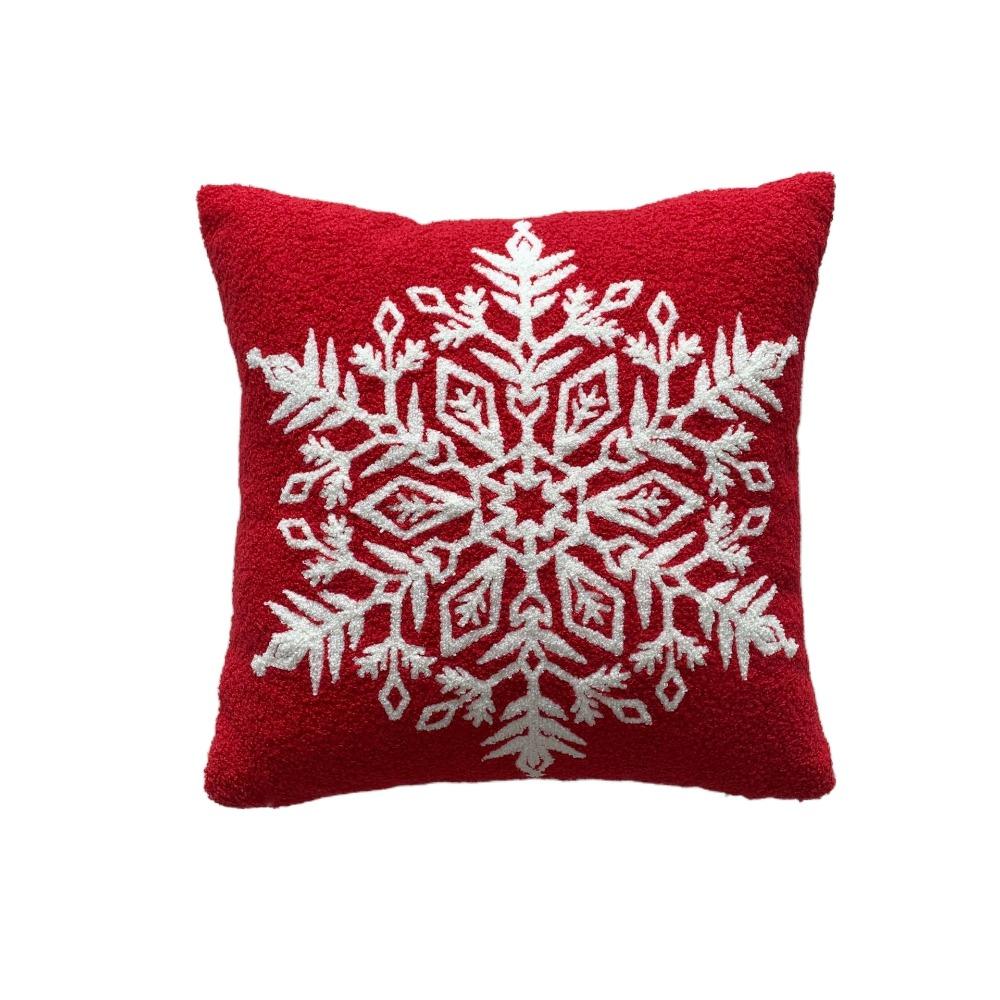 Red Throw Pillowcover INS Style Cushion Cover Soft Christmas Plush Pillowcase  Sofa/Bed