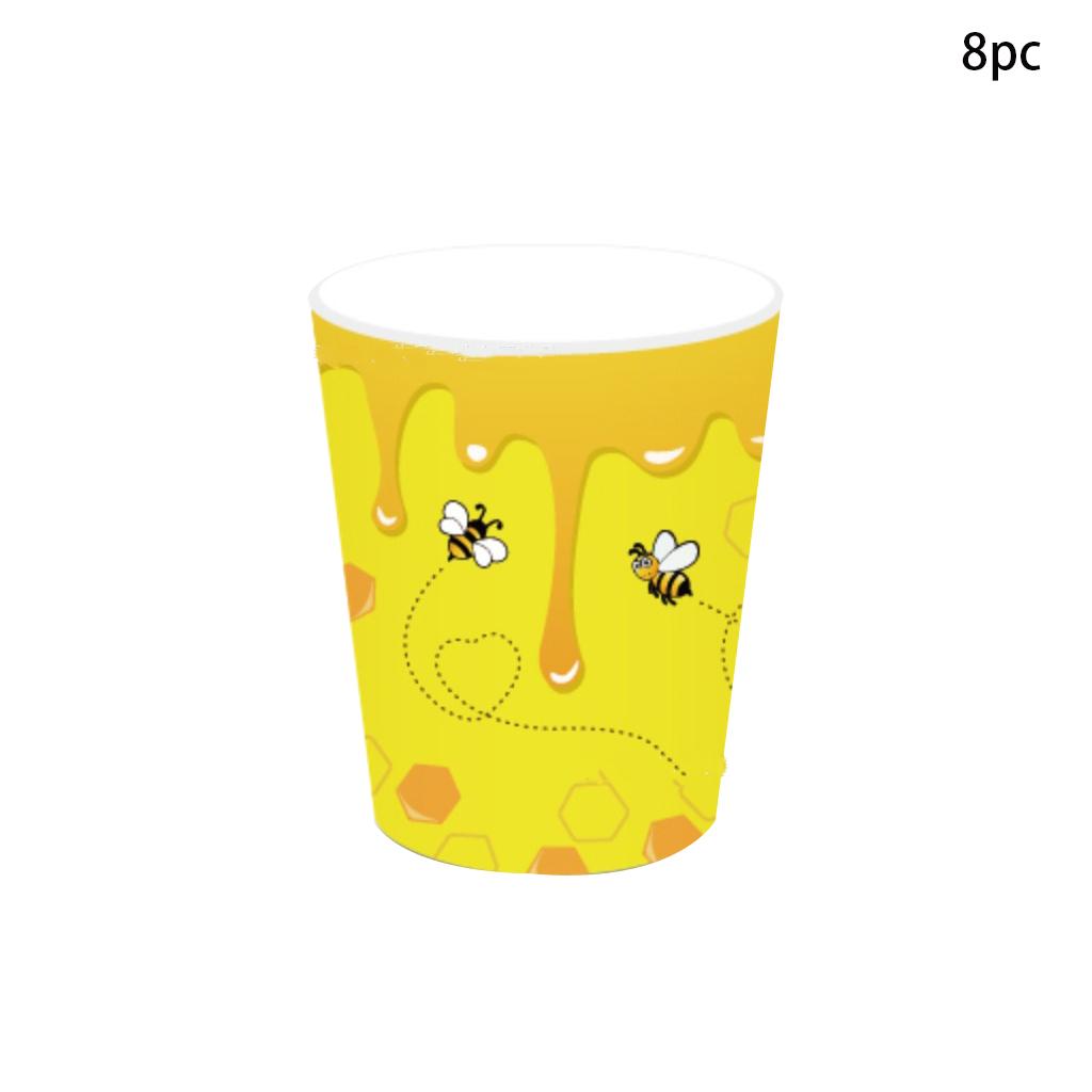 Honey Bee Sunflower Theme Disposable Tableware Yellow Bee Honey Plates Napkins Cups Kids Happy Bee Birthday Party Supplies