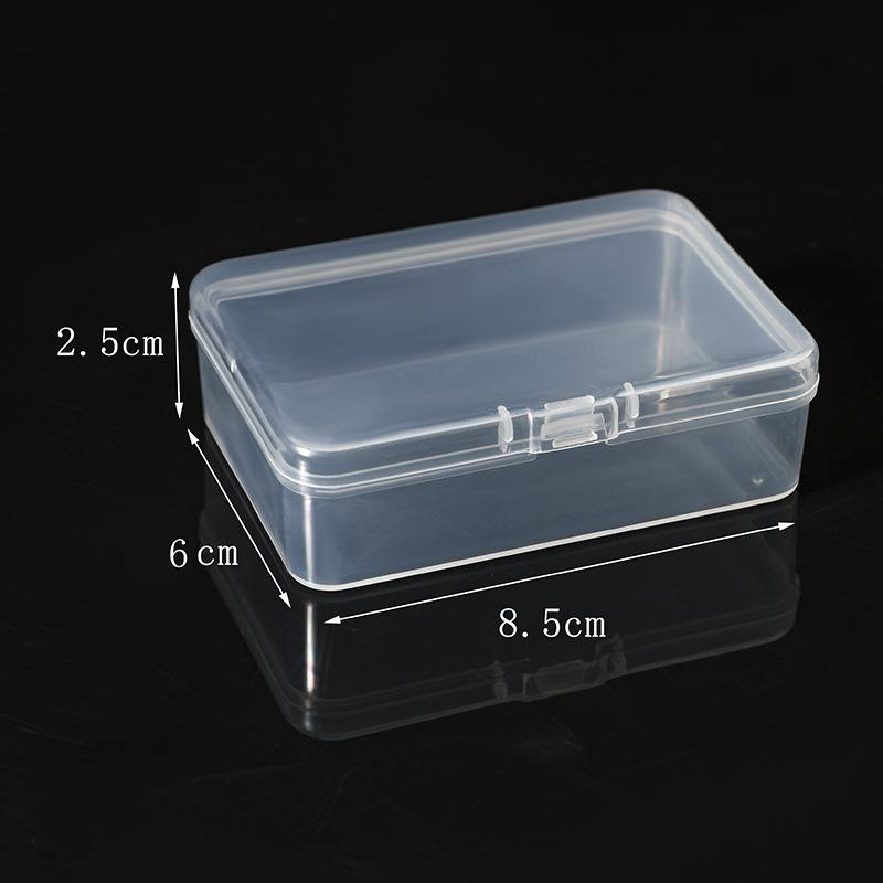 Small Pp Square Transparent Gooka Diy Stationery Plastic Packaging Box Manicure Fishing Gear Storage Box Electronic Accessories Box