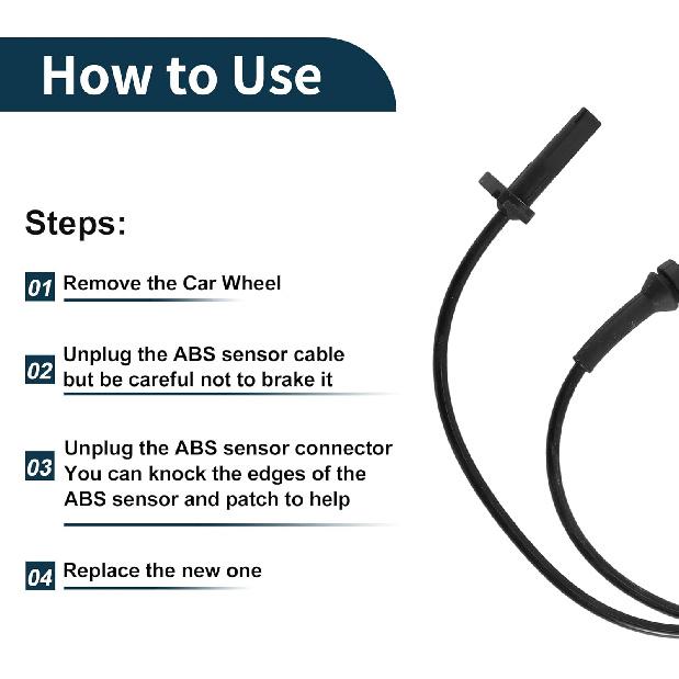 ABS Wheel Speed Sensor Front Left or Front Right ABS Sensor Anti-lock Braking System Sensor No.47910-JA000 for Nissan Altima 2007-2013