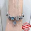 Winter 925 Sterling Silver Skiing Penguin Charm Fit Bracelets Necklaces Geometric Snowflake Beads Jewelry DIY Charm