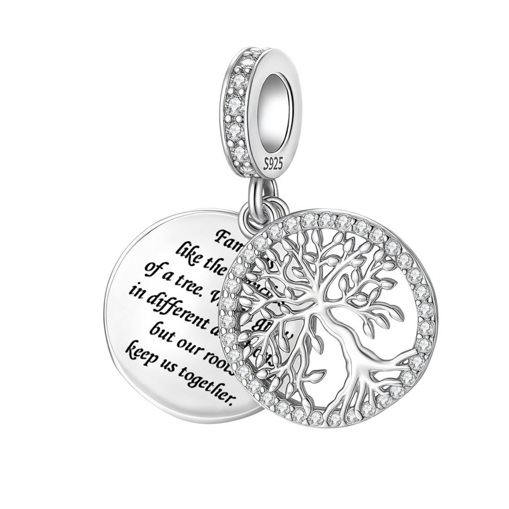 925 Silver Family Grandma Love You Mother Beads Pandent Charm Fit 4MM Hole Diameter Bracelet DIY Bead Ms Jewelry Gift