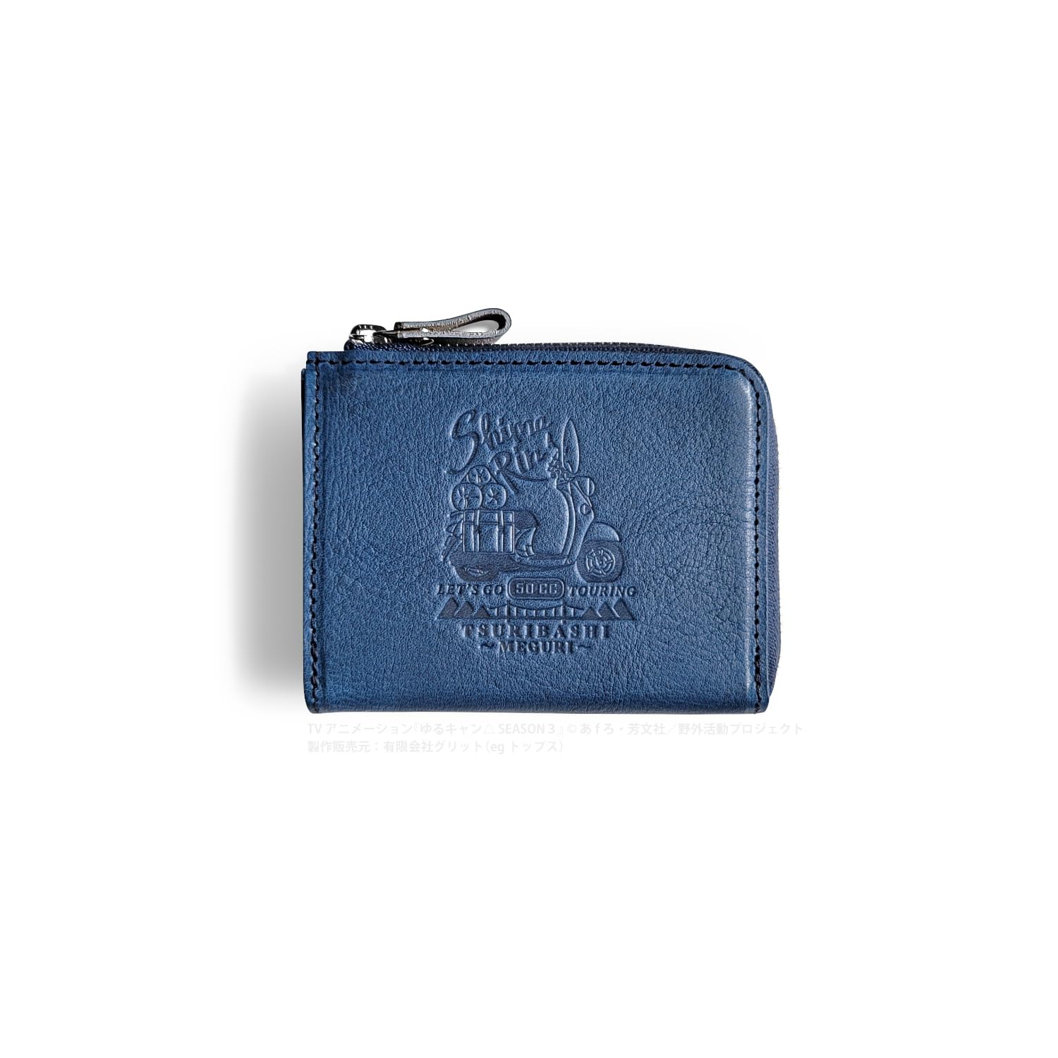 Компактный кожаный кошелек от Yurucamp Официально лицензированный Сделано в Унисекс Мини-персонаж Синий например Топы Сима Рин Спокойный лагерь Продукт Япония 17700₽