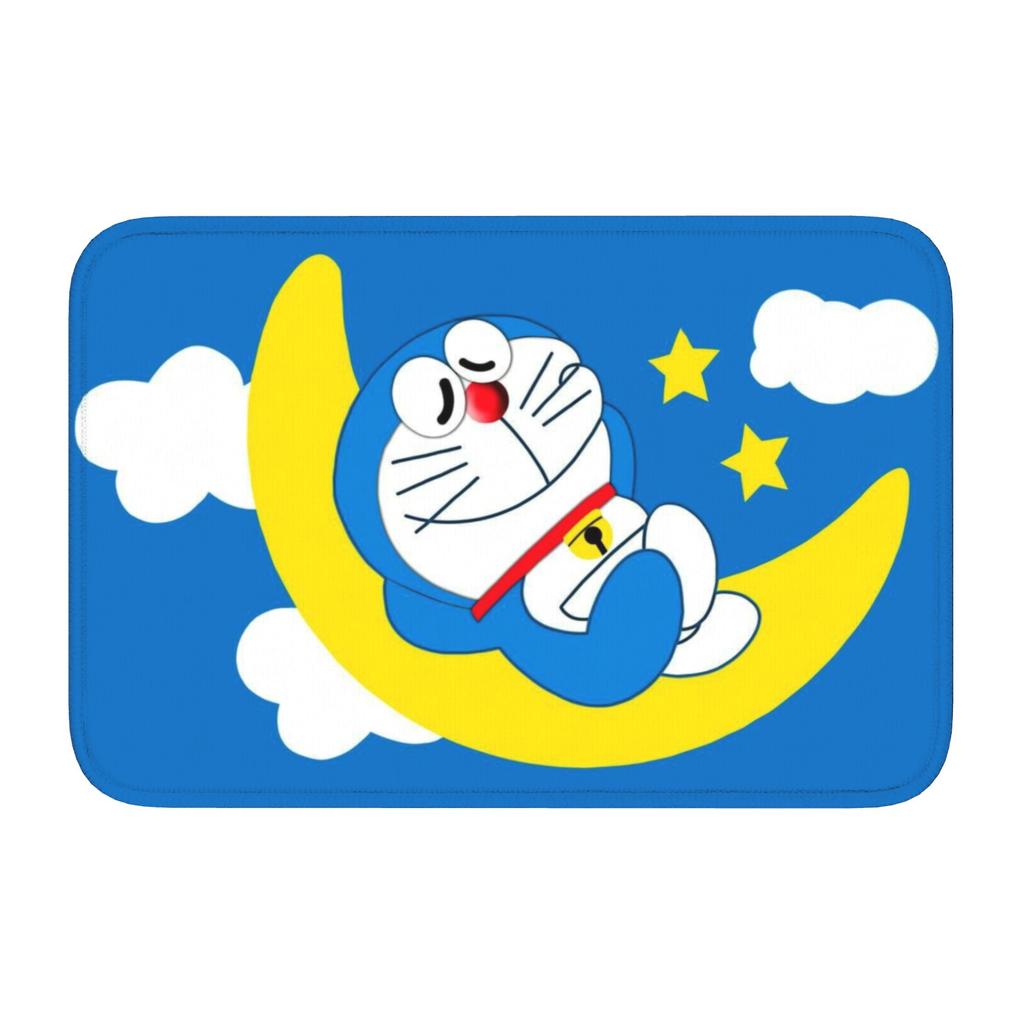 Custom D-Doraemons Cartoon Doormat Anti-Slip Entrance Welcome Kitchen Bath Floor Door Mat Toilet Living Room Carpet Rug