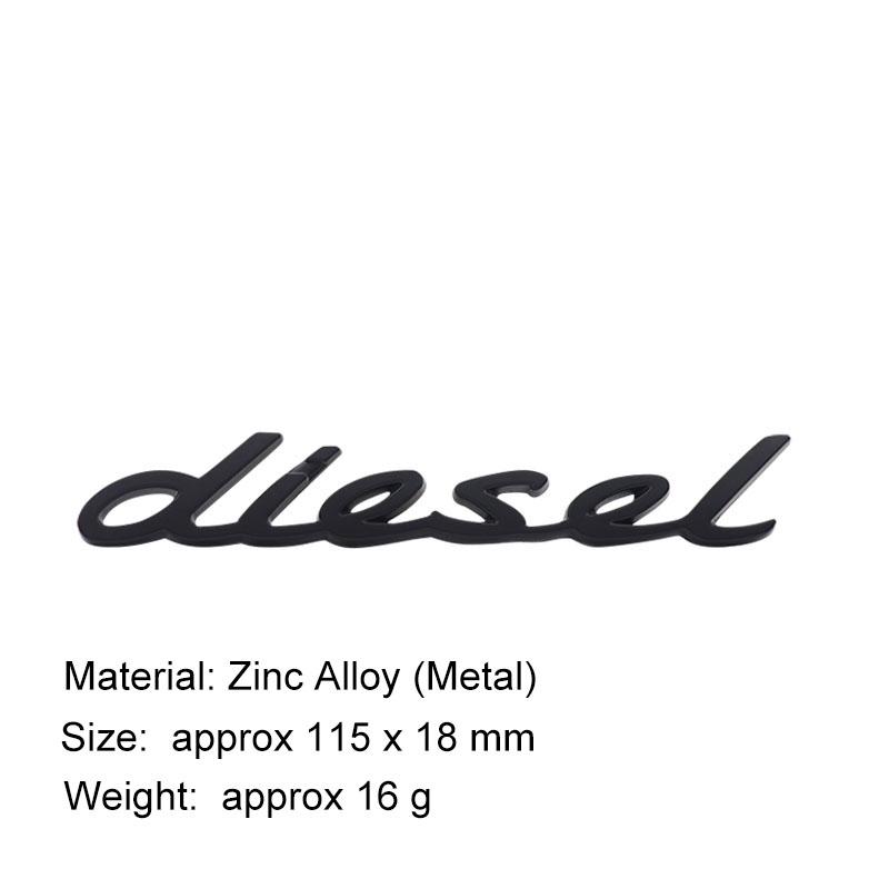 Auto Styling 3D Benzin TURBODIESEL Öl Metall Chrom Zinklegierung Emblem Logo Auto Plakette Karosserie Kofferraum Kotflügel Emblem Autozubehör