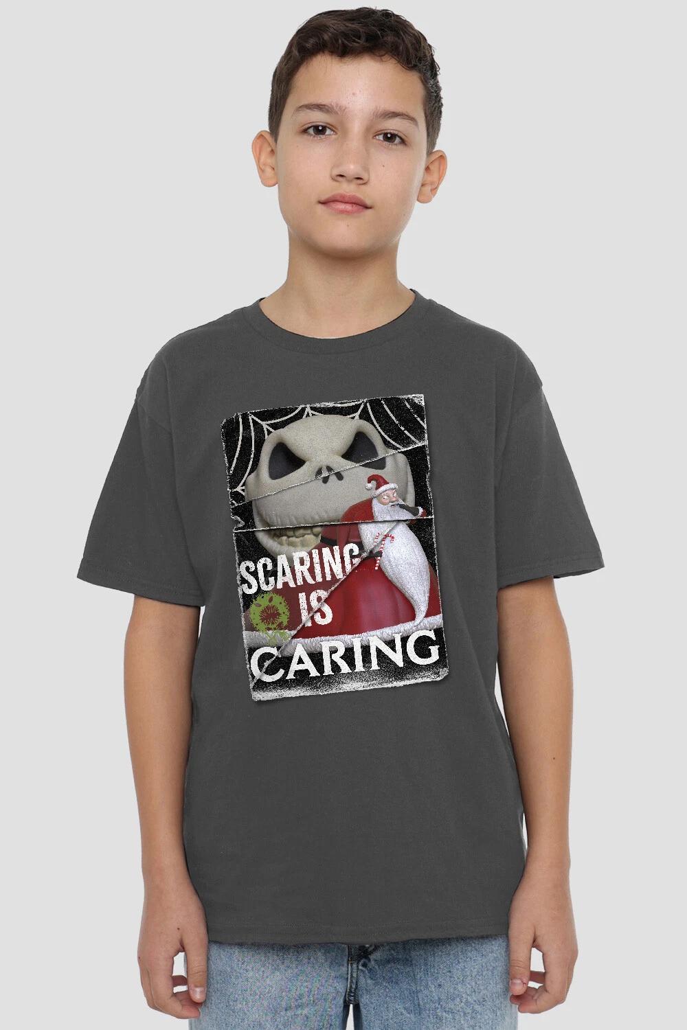 The Nightmare Before Christmas Scaring Is Caring Kids T-Shirt Charcoal XL