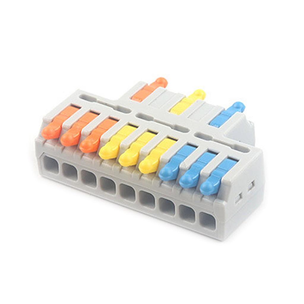 3 in Multiple out Quick Wiring Connector Universal Splitter Wiring Cable Push-in Can Combined Butt Home Terminal Block