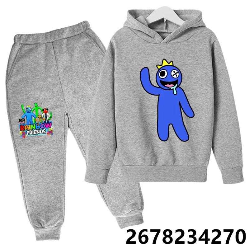 

Детские комплекты с капюшоном и свитерами, толстовки для мальчиков и девочек, аниме-топы, кавайная верхняя одежда, детская одежда Sudadera, толстовки с капюшоном Game Rainbow Friends 120