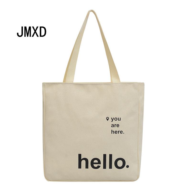 

JMXD Canvas Women s Bag Large Capacity Mommy Shopping Handheld Tote Women s Bag Student Class Shoulder Bag Women