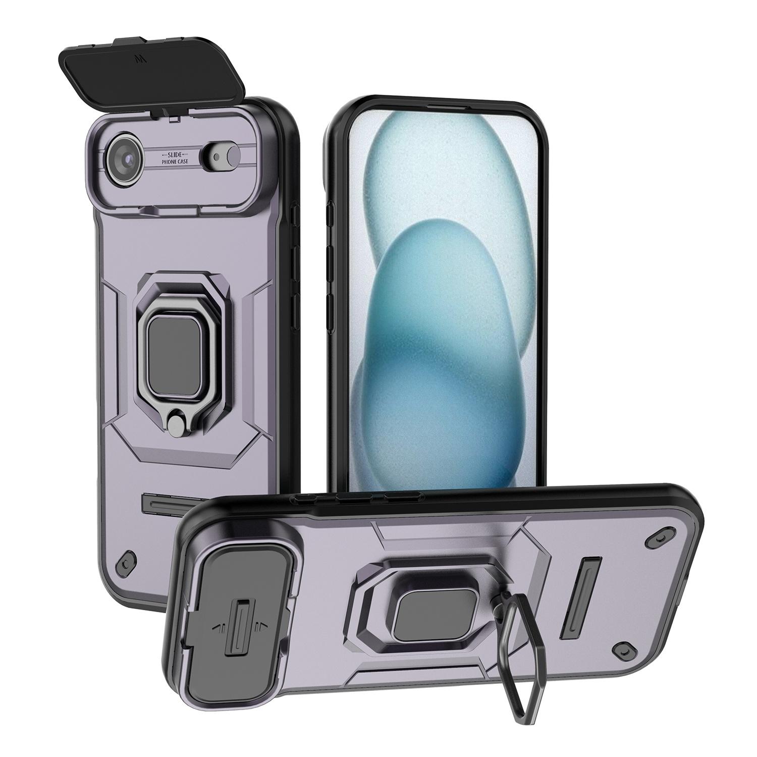 

For iPhone Air Case PC+TPU Kickstand Phone Protector with Lens Cover