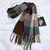 Plaid Long Scarf Winter Warm Cashmere Women Pashmina Foulard Bandana Scarves Female Luxury Hijab Tassel Shawl Wraps