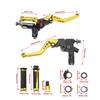 2Pcs Motorcycle Brake Lever 22mm Handle Bar Master Cylinder Lever For Scooter Sports Bike Street Bike ATV Gold