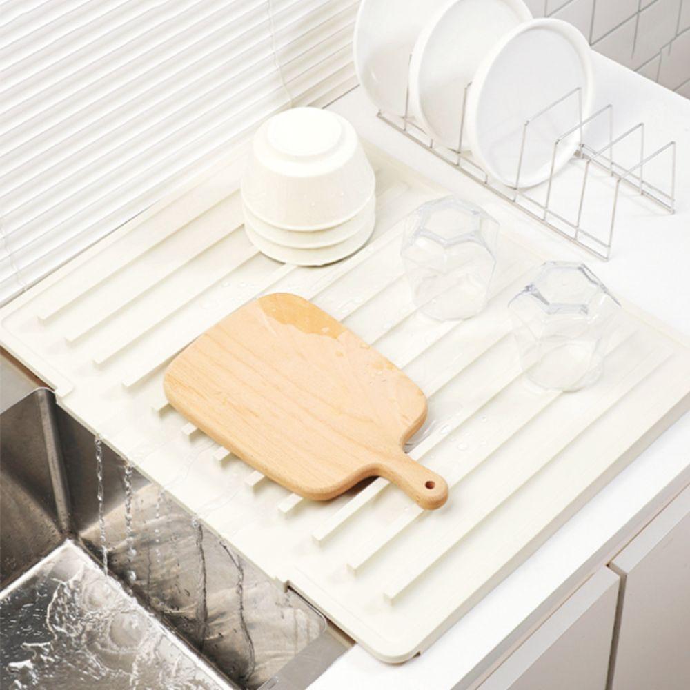 Non-slip Tableware Drainage Mat Slope Diversion Design Kitchen Sink Drain Pad Counter Top
