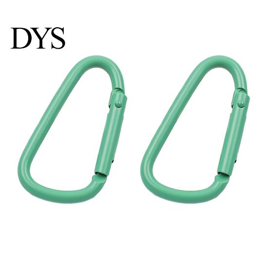 Colorful Keychain Accessory 2Pcs Carabiner Spring Buckle Lightweight Alloy Clip Easy One-Handed Durable Metal D-Shaped Hook Outdoor Travel Bag Pendant