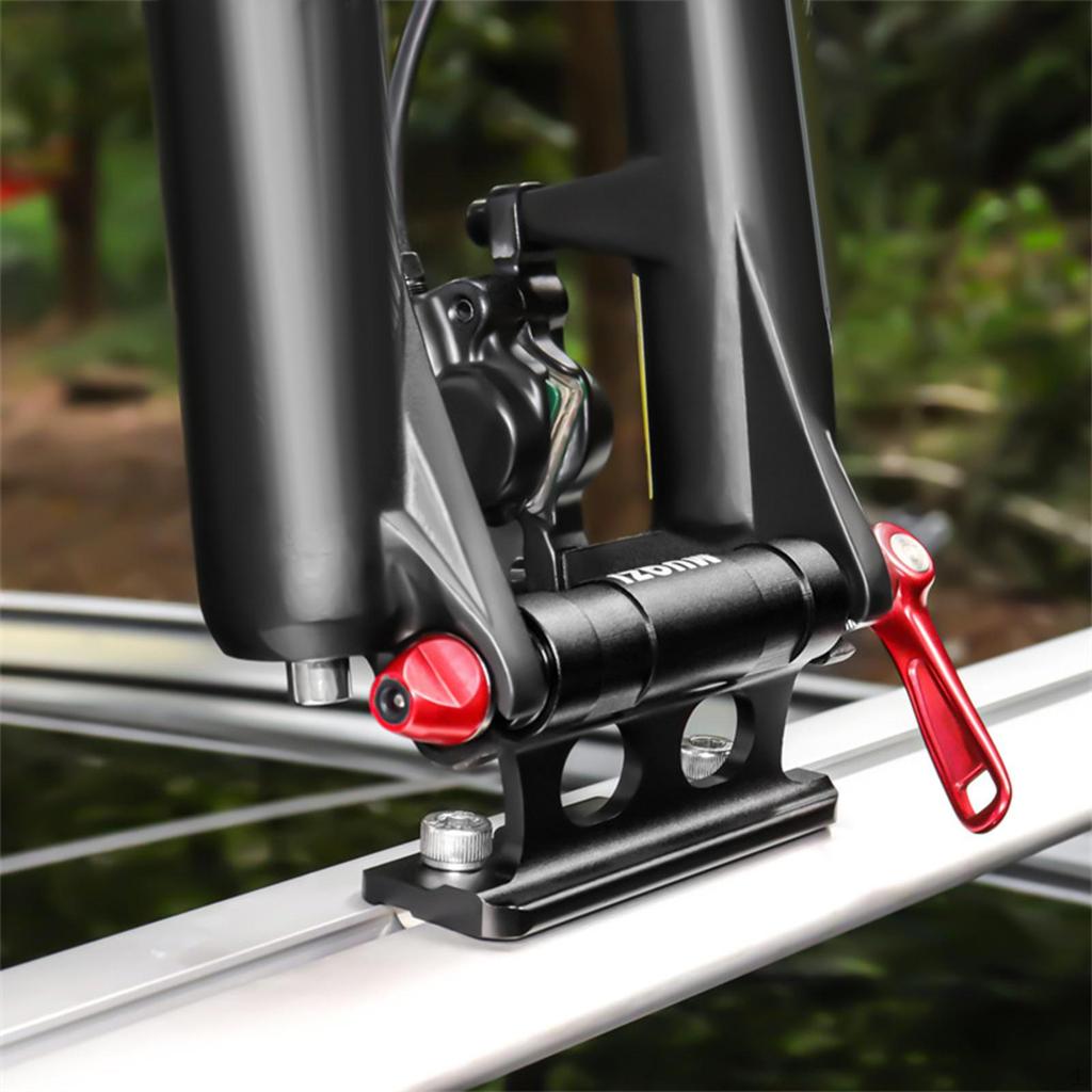 Bike Fork Mount, Car Roof Rack Carrier, Bicycle Rear Wheel Rack Bike Stand Accessories Aluminum Alloy Bicycle Front Fork Fixed Clip
