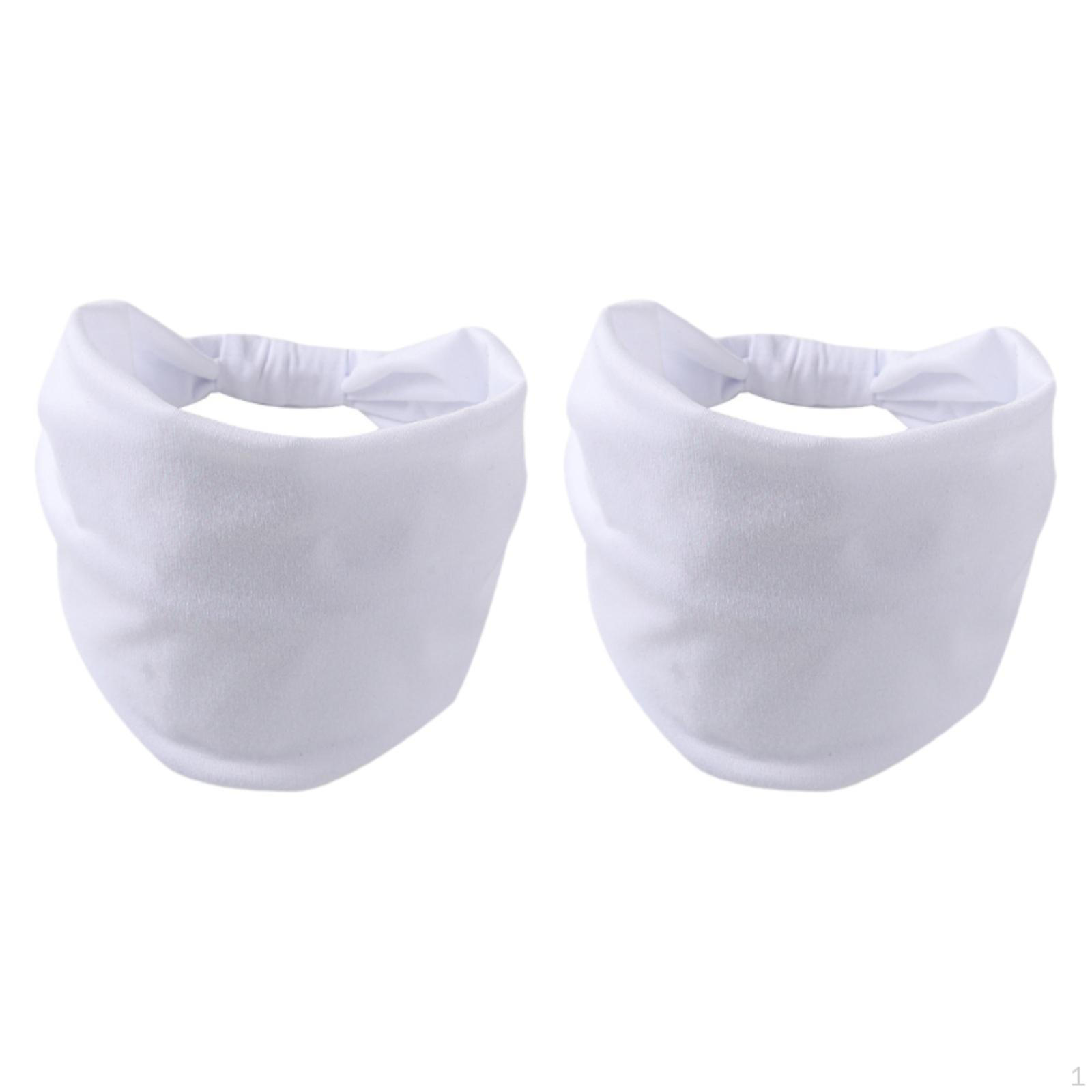 

2 шт. повязка на голову спортивные резинки для волос удобные моющиеся мягкие банданы повязка на голову для бега спортзала белый