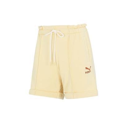 Logo Pattern Drawstring Casual Shorts Women Shorts Beige 623256-42