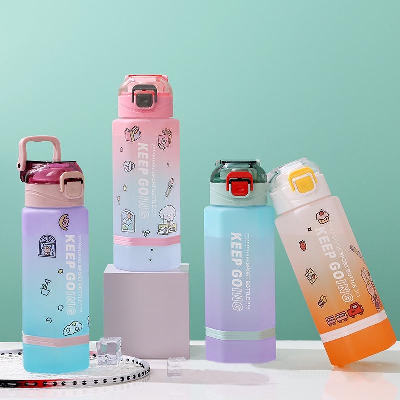 700ml Hexagonal Plastic Cup With Locking Mechanism And Convenient Carry Handle Gradient Colors Available