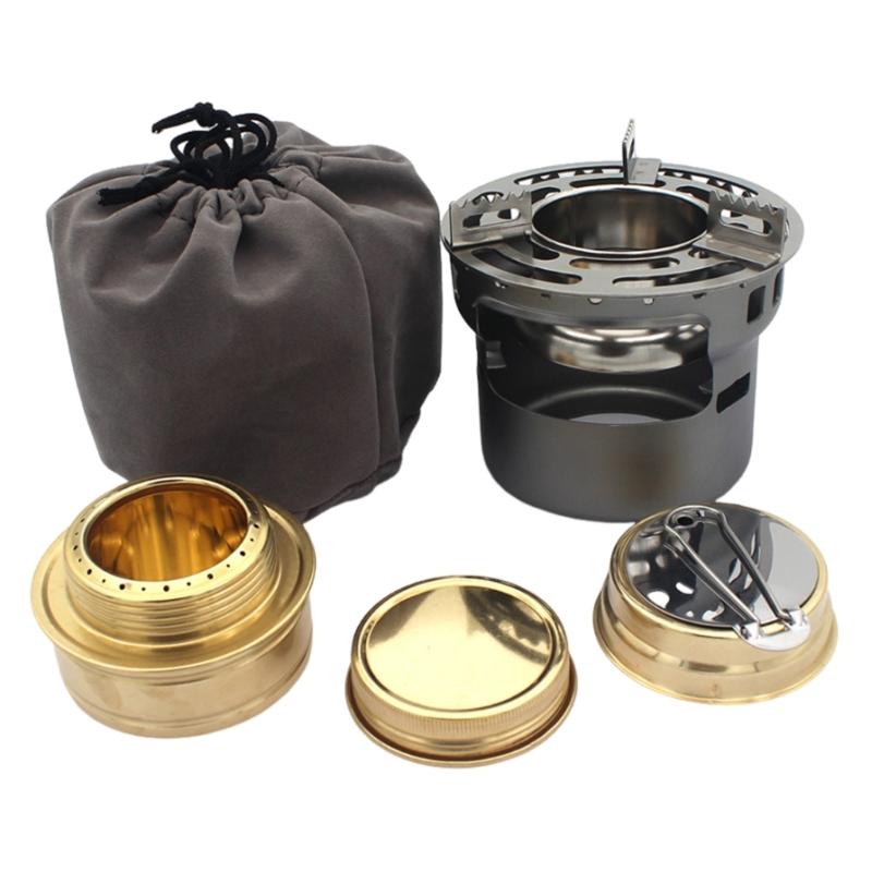 Портативные спиртовые горелки Кухонная плитка Ветрозащитная походная плита Пикники Печи для барбекю Легкая крошечная плита