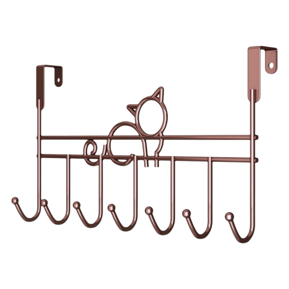 Space Saving Door Storage Hook Punch-Free Door Hanger Rack Traceless Organizer Rack Home Use