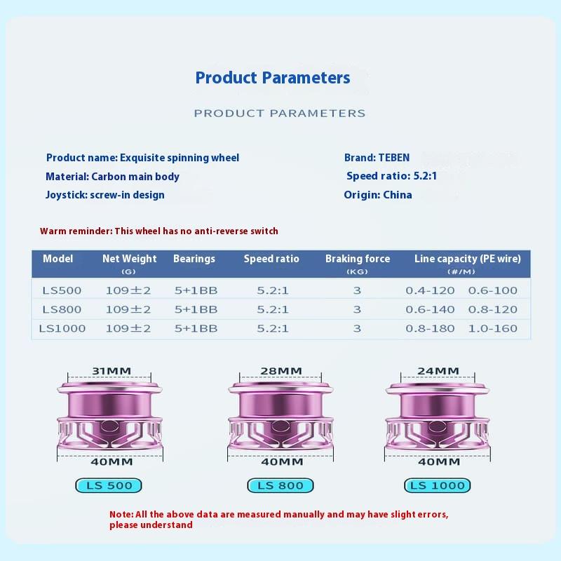 Multicolor Carbon Fiber Saltwater and Freshwater Spinning Reel High Speed Gear Ratio Anti-corrosion Stainless Steel Material Perfect Gift