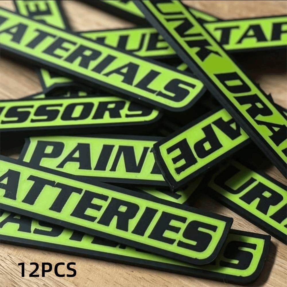 Portable 3D-Printed Tool Box Labels  For Steel Toolboxes Carts Drawers and Cabinets