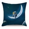 Wish Pillowcase Astronaut Planet Linen Pillow Cushion Cover