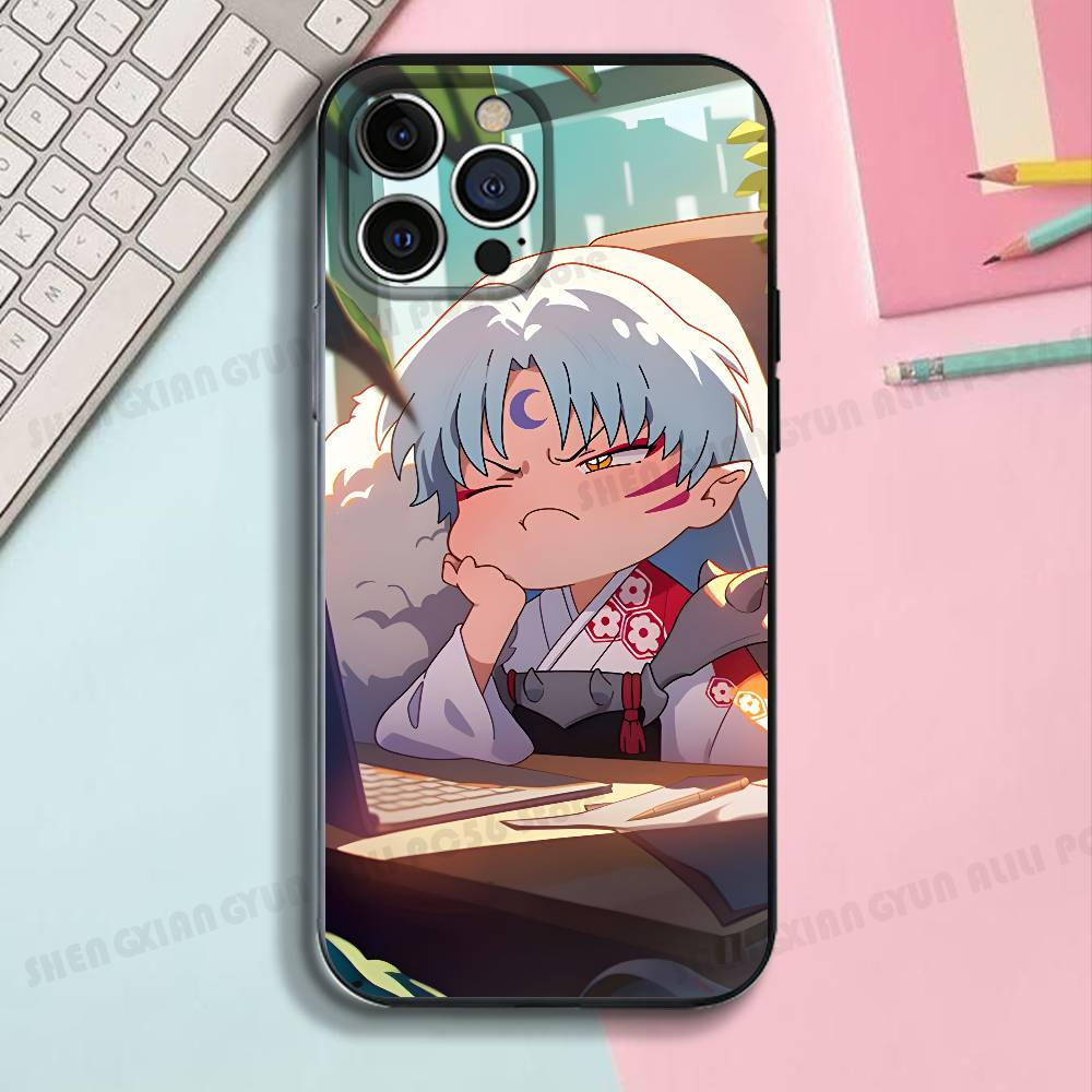 Kawaii S-Sesshomaru Silicone Soft Phone Case For IPhone17 16 15 14 13 12 11 Pro Max Plus X XR SE Cover
