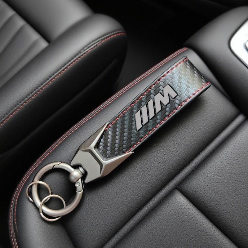 Carbon Fibre Keyring Car Keychain Anti-Loss Holder For BMW M Emblem E46 E36 E34 F10 E90 F30 E60 F30 E53 E30 E92 E87 accessories pdck62
