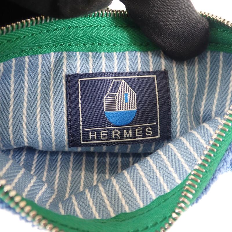 HERMES  H103759M02  Pouch Blue Cotton Women