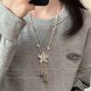 Female Niche Versatile Retro Star Tassel Necklace