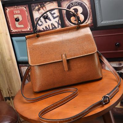 Sac à main pour femme en cuir véritable, Sac à bandoulière pour femme à la mode en cuir de vachette, Sac à épaule pour femme style coréen pour les trajets quotidiens et le shopping