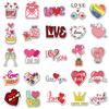 Valentine's Day 50-Piece LOVE Graffiti Stickers - Waterproof Cartoon Decorations for Luggage and Rooms