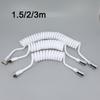 1.5/2/3m Max Flexible White Spring Shower Head Water Hose Tube for Wc Toilet Bidet Sprayer Telephone Line Soft Bathroom Parts