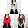 Summer Girls Lace Mesh Short Cardigan With Tie Closure For Casual Wear