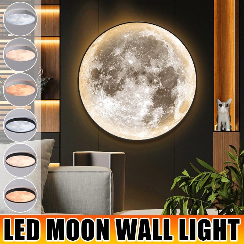 Modern LED Wall Lamp Moon Indoor Lighting For Bedroom Living Hall Room HOME Decoration Fixture Lights 18W, 24W Decorate Lusters Lamp 220V