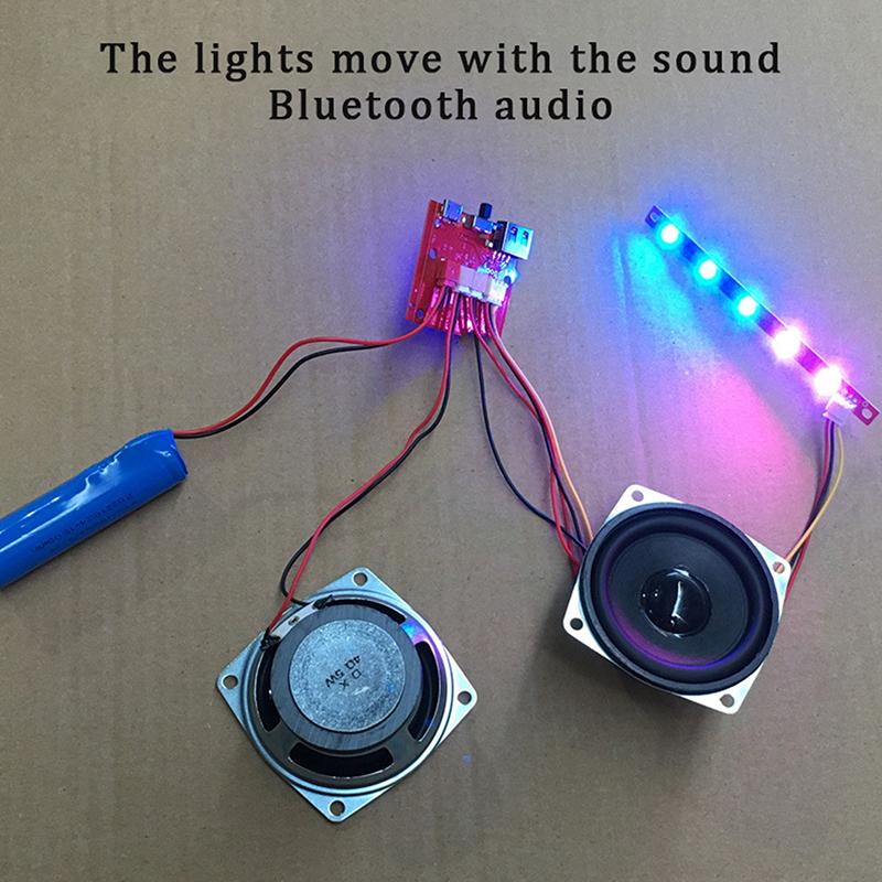 Módulo PCB de Altavoz Electrónico Inalámbrico con Amplificador Decodificador MP3 Radio FM Placa de Circuito de Audio Módulo Inalámbrico de Doble Canal LED