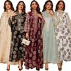 AB423 Plus Size Women's Embroidered Sequin Robe Dress - Middle Eastern, European, American Style