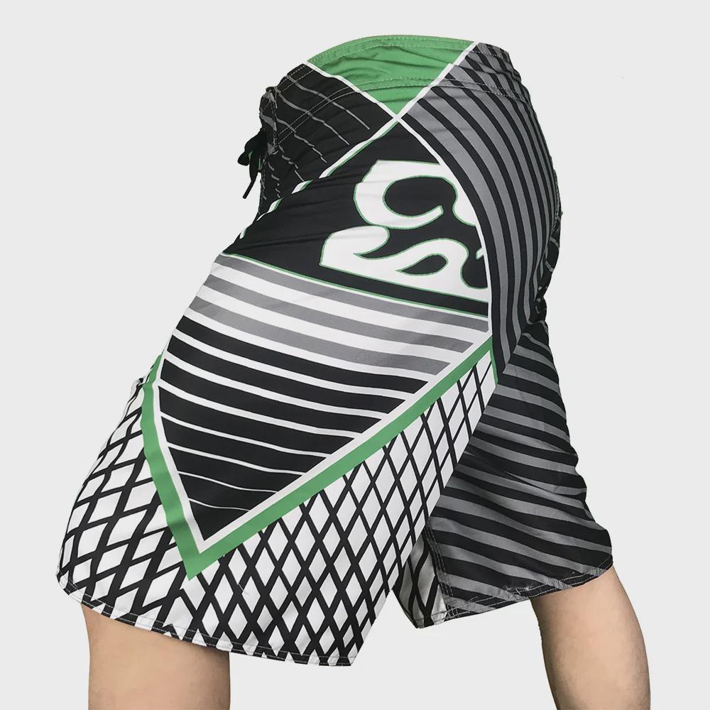 Men's Quick-Dry Striped Surf and Bodybuilding Shorts