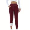 Women's Fashionable Casual High-Stretch -Lined Sports Leggings With Pockets